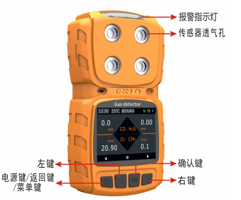 便攜式擴(kuò)散型正硅酸乙酯TEOS氣體檢測(cè)儀ERUN-PG71A4-TE